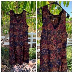 Lloyd Vintage Button Down Midi Vest Dress